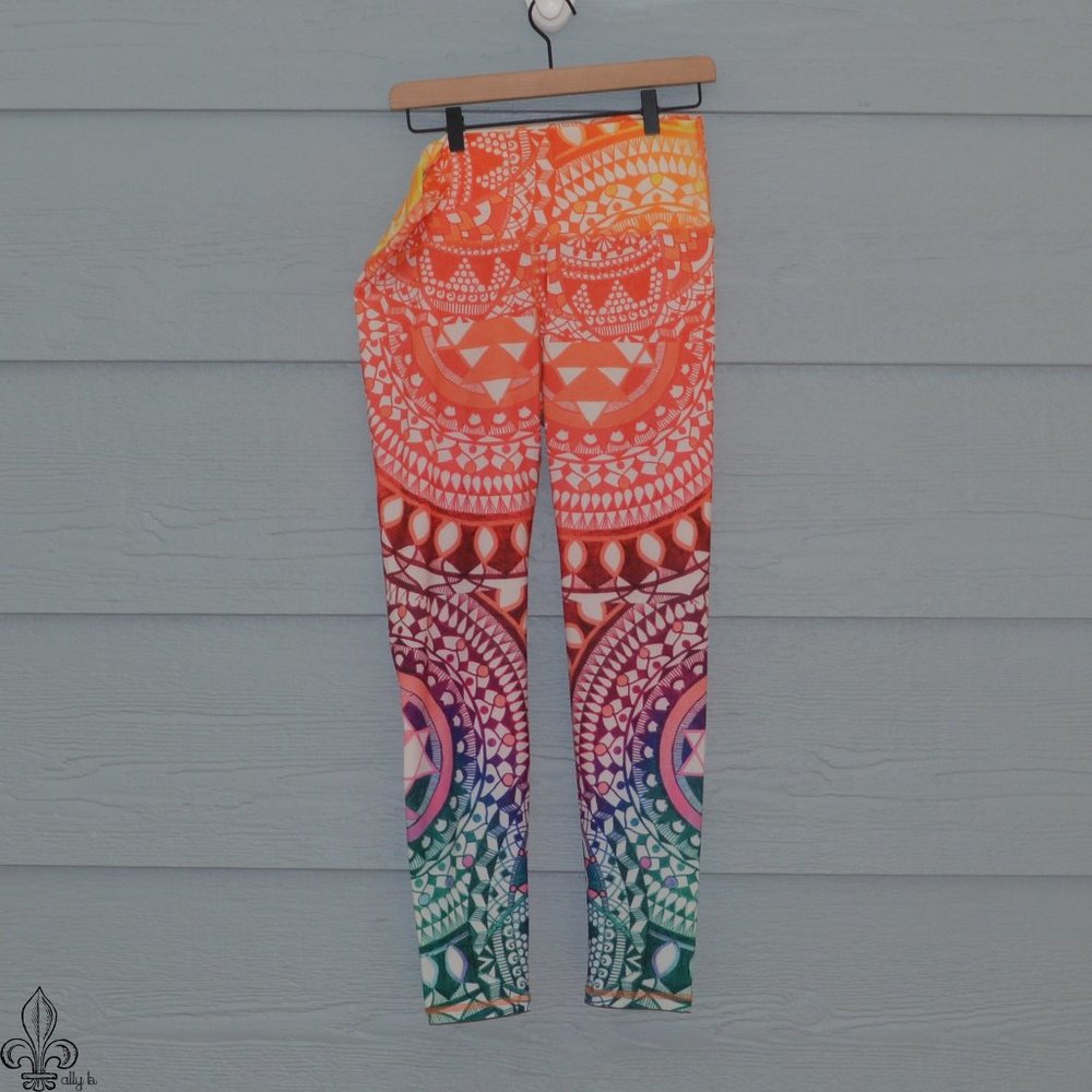 🔮OM Shanti colorful legging🔮 Size L Grade A Worn